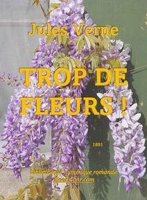 Une couverture de livre avec des fleurs de glycine violette et un texte jaune qui dit 