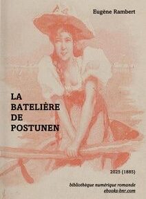 Illustration ancienne représentant une femme en chapeau et robe tenant une rame dessin de couverture de l’édition originale du livre de Luigi Rossi, avec un texte en français détaillant le titre du livre 